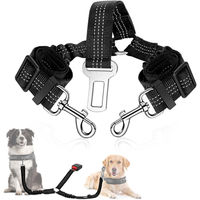 Produktbild von SlowTon 2in1 Hundegurt Sicherheitsgeschirr aus Nylon Schwarz