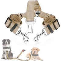 Produktbild von SlowTon Hund Anschnallgurt für das Auto verstellbar und reflektierend in Beige