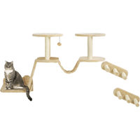 Produktbild von Slyrun Katzentreppen-Set für Katzen bis 5 kg Beige Wand- und Deckenmontage Kletterhilfe für Innenräume