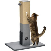 Produktbild von Slyrun Kratzbaum für Katzen in Grau aus Plüsch und Jute mit 79 cm Höhe