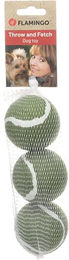 Smash Hundespielzeug Flamingo Tennisball aus Gummi Grün 6,35 cm 3 Stück – Bild 1 von 4