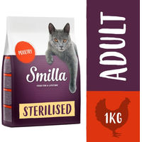 Produktbild von Smilla Adult Sterilised Katzenfutter Geflügel laktosefrei 1 kg