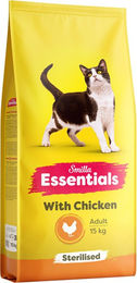 Produktbild von Smilla Essentials Adult Sterilised Katzenfutter mit Huhn 2 x 15 kg