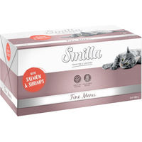 Produktbild von Smilla Fine Menu Schale Lachs und Garnele getreidefrei und laktosefrei 8 x 100 g - 8 x 100 g