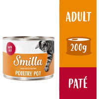Produktbild von Smilla Geflügeltöpfchen Sparpaket mit Geflügel und Rind getreidefrei 24 x 200 g