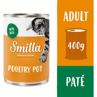 Produktbild von Smilla Geflügeltöpfchen Sparpaket mit zartem Geflügel und Ente getreidefrei 24 x 400 g