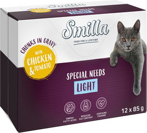 Produktbild von Smilla Katzen Nassfutter Adult Light Huhn mit Stückchen in Sauce 12 x 85 g getreidefrei - 12 x 85 g