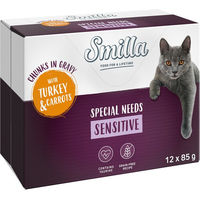 Produktbild von Smilla Katzen Nassfutter Adult Sensitive Pute mit Gemüse in Sauce getreidefrei 12 x 85 g - 24 x 85 g