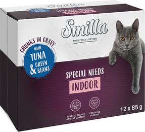 Produktbild von Smilla Katzen Nassfutter für Wohnungskatzen Adult Thunfisch mit Stückchen in Sauce 24 x 85 g - 24 x 85 g