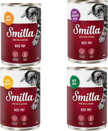 Smilla Katzen Nassfutter Mixpaket 24 x 400 g Rind Huhn Ente Pute Getreidefrei – Bild 1 von 1