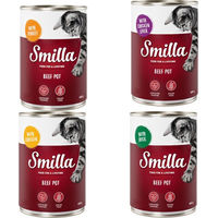 Produktbild von Smilla Katzen Nassfutter Mixpaket 24 x 400 g Rind Huhn Ente Pute Getreidefrei