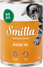 Produktbild von Smilla Katzen Nassfutter Mixpaket Geflügel Rind Ente Getreidefrei 6 x 400 g