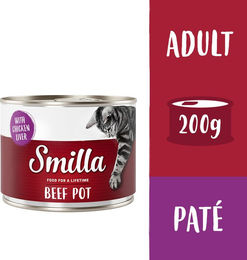 Smilla Katzen Nassfutter Rind mit Hühnerleber Getreidefrei 6 x 200 g - 6 x 200 g – Bild 1 von 1