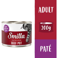 Produktbild von Smilla Katzen Nassfutter Rind mit Hühnerleber Getreidefrei 6 x 200 g - 6 x 200 g