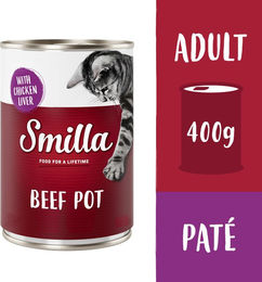 Smilla Katzen Nassfutter Rind mit Hühnerleber und Herz getreidefrei 6 x 400 g – Bild 1 von 1
