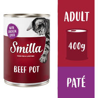 Produktbild von Smilla Katzen Nassfutter Rind mit Hühnerleber und Herz getreidefrei 6 x 400 g