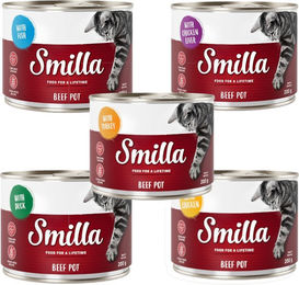 Produktbild von Smilla Katzen Nassfutter Rind Mixpaket 6 x 200 g getreidefrei ohne Zucker - 6 x 200 g