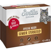 Produktbild von Smilla Katzen Nassfutter Senior Rind mit Karotten in Sauce getreidefrei 12 x 85 g - 12 x 85 g