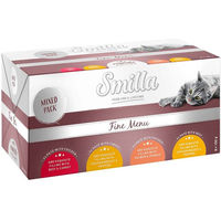 Produktbild von Smilla Katzenfutter Nass Probiermix Fine Menu Erlesene Füllung Getreidefrei Laktosefrei Ohne Zucker 8 x 100 g - 8 x 100 g