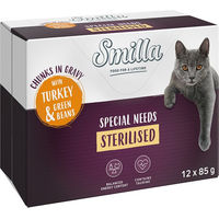 Produktbild von Smilla Katzenfutter Sterilised Häppchen in Sauce Pute mit Gemüse 24 x 85 g - 12 x 85 g