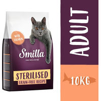 Produktbild von Smilla Katzenfutter Sterilised mit Lachs Getreidefrei Sensitive Adult 2 x 10 kg