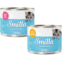 Produktbild von Smilla Kitten Nassfutter Mixpaket Geflügel und Kalb getreidefrei ohne Zucker 24 x 200 g - 24 x 200 g