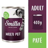 Produktbild von Smilla Multifleischtöpfchen Hund Nassfutter Gans Rind und Hühnchen Getreidefrei 6 x 400 g - 6 x 400 g