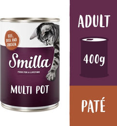 Smilla Multifleischtöpfchen Katzenfutter Rind Ente Hühnchen Getreidefrei Ohne Zucker 6 x 400 g – Bild 1 von 1