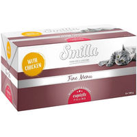 Produktbild von Smilla Schale Fine Menu Katzenfutter Huhn Rind mit Karotte getreidefrei 8 x 100 g - 8 x 100 g