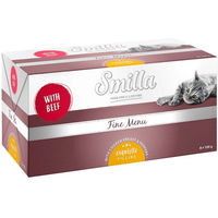 Produktbild von Smilla Schale Fine Menu Katzenfutter Rind Hähnchenbrust Paprika getreidefrei 8 x 100 g - 8 x 100 g