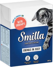 Produktbild von Smilla Tetra Häppchen Shrimps in Gelee getreidefrei 24 x 380 g - 24 x 380 g