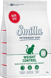 Produktbild von Smilla Veterinary Diet Diabetes & Weight Control Trockenfutter Rind für erwachsene Katzen 4 kg - 4 kg