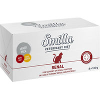 Produktbild von Smilla Veterinary Diet Mixpaket Renal Nassfutter für Katzen Adult Huhn und Rind 8 x 100 g - 8 x 100 g