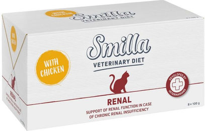 Produktbild von Smilla Veterinary Diet Renal Nassfutter Huhn für erwachsene Katzen 8 x 100 g - 8 x 100 g