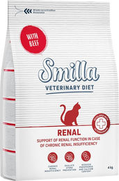 Produktbild von Smilla Veterinary Diet Renal Rind Trockenfutter für Katzen Adult 2 x 4 kg - 2 x 4 kg