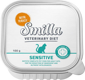 Produktbild von Smilla Veterinary Diet Sensitive Pute Nassfutter für Katzen Adult Getreidefrei Monoprotein 8 x 100 g - 8 x 100 g