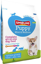 Produktbild von Smølke Puppy Mini-Medium Trockenfutter für Welpen mit Huhn Fisch und Lamm glutenfrei 3 kg - 3 kg