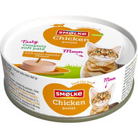 Produktbild von Smølke Soft Paté Katzenfutter Huhn 24 x 80 g