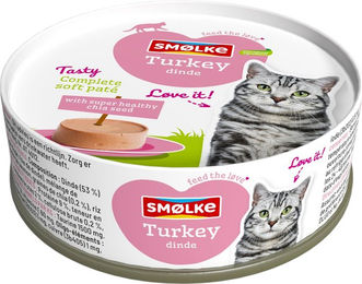 Smølke Soft Paté Katzenfutter Pute 24 x 80 g – Bild 1 von 2
