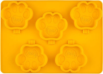 Produktbild von Smoofl Eisform für Hunde aus Silikon Gelb Klein