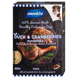 Smookies Hundekekse Ente und Cranberry 200g – Bild 1 von 4