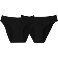 Produktbild von Smoon Menstruationsunterhose für Frauen Schwarz Größe S 2er Pack wasserabweisend mittel und stark