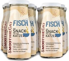 SmoothieCat Flüssignahrung für Katzen Fisch und Kabeljau 12x 150 ml glutenfrei und zuckerfrei - 12 x 150 ml – Bild 1 von 6