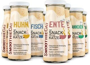 SmoothieCat Mix Flüssiges Katzenfutter mit Huhn Ente Fisch und Kaninchen 8x150 g – Bild 1 von 2