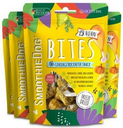 SmoothieDog Bites Hund Belohnungssnack Huhn getreidefrei und monoprotein 4x 40g – Bild 1 von 3
