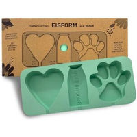 Produktbild von SmoothieDog Eisform aus Silikon für Hunde in Orange und Grün