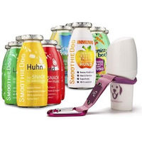 Produktbild von SmoothieDog Flüssiges Hundeleckerli Mix 12x 250 ml mit Doggyroller Rosa Set - Zucker- & glutenfrei - Huhn, Rind, Lamm, Ente, Immunio & Veggie - 13 x 250 ml
