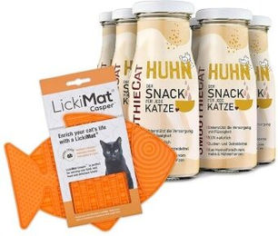 SmoothieDog Flüssignahrung Huhn für Hunde 6x 150 ml mit Lickimat Orange - 6 x 150 ml – Bild 1 von 2