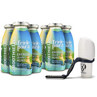 Produktbild von SmoothieDog Hunde Smoothie Ente 6er Pack mit Doggyroller Blau und Halter Set, glutenfrei und ohne Zucker, flüssiges Hundeleckerli für alle Altersstufen - 6 x 250 ml