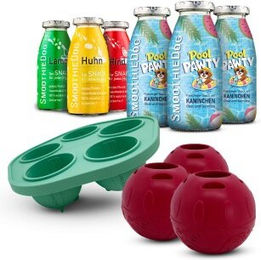 SmoothieDog Hundeschleckpaket mit Summer-Edition, Klassik-Paket und Schleckbällen ohne Zucker für alle Altersstufen 1500 ml – Bild 1 von 3